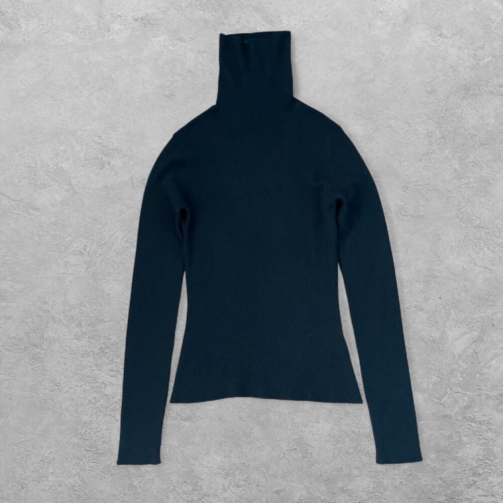 La Ligne 100% Cashmere Turtleneck Sweater XS Ribbed Knit Luxury Cabincore